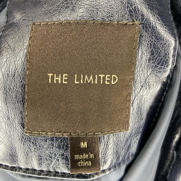 Navy blue leather Jacket - Picture 6 of 6